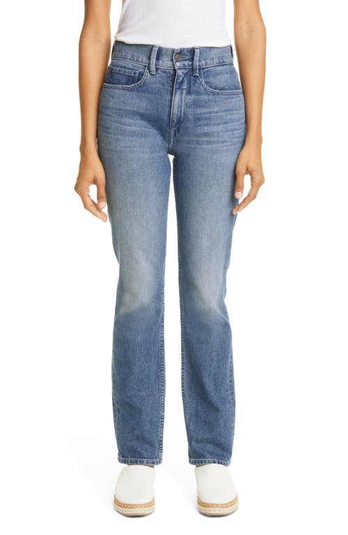 Reeve High Waist Straight Ankle Jeans in Faded Skyline