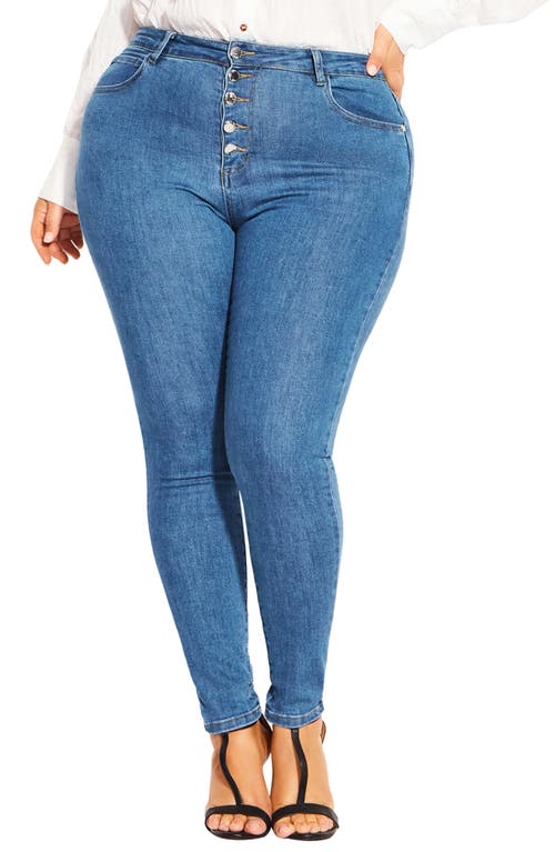 Harley Classic High Waist Skinny Jeans in Sapphire Denim