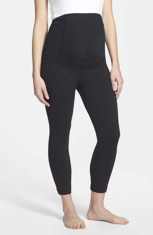 Ingrid & Isabel® Active Maternity Capri Pants with Crossover Panel® in Jet Black