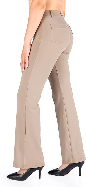 Yogipace Women's Plus-size Bootcut Pants with Belt Loops