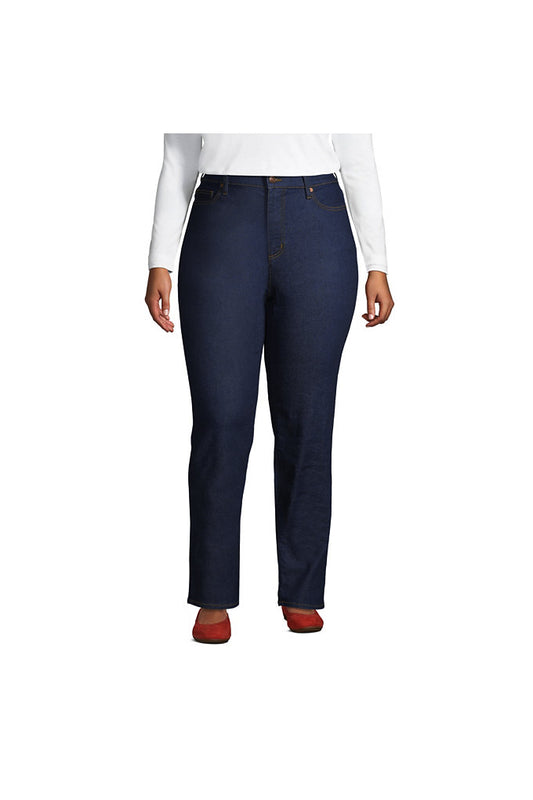 Women's Plus Size Recover High Rise Straight Leg Blue Jeans