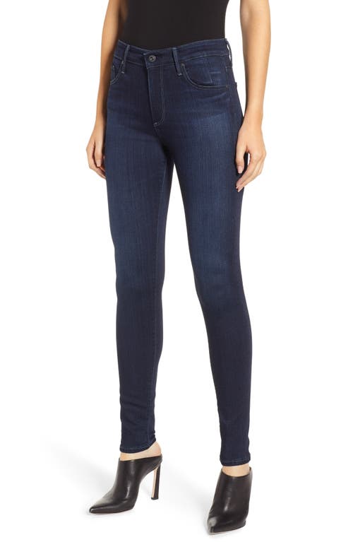 Farrah High Waist Skinny Jeans in Blue Basin