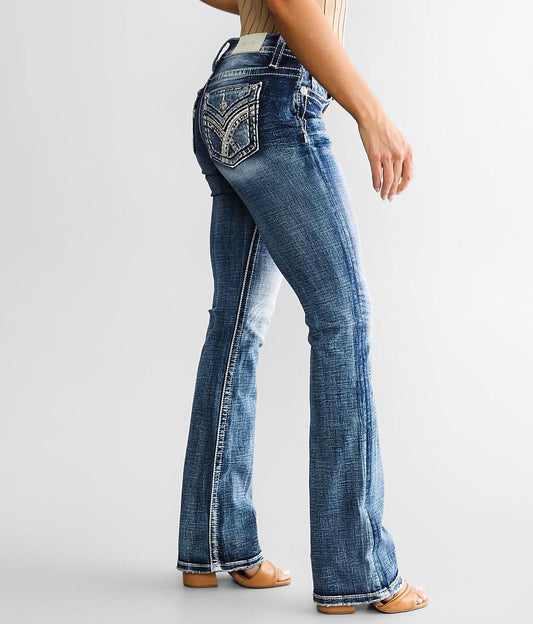 Mid-Rise Tailored Boot Stretch Jean