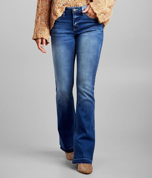 Mid-Rise Flare Stretch Jean