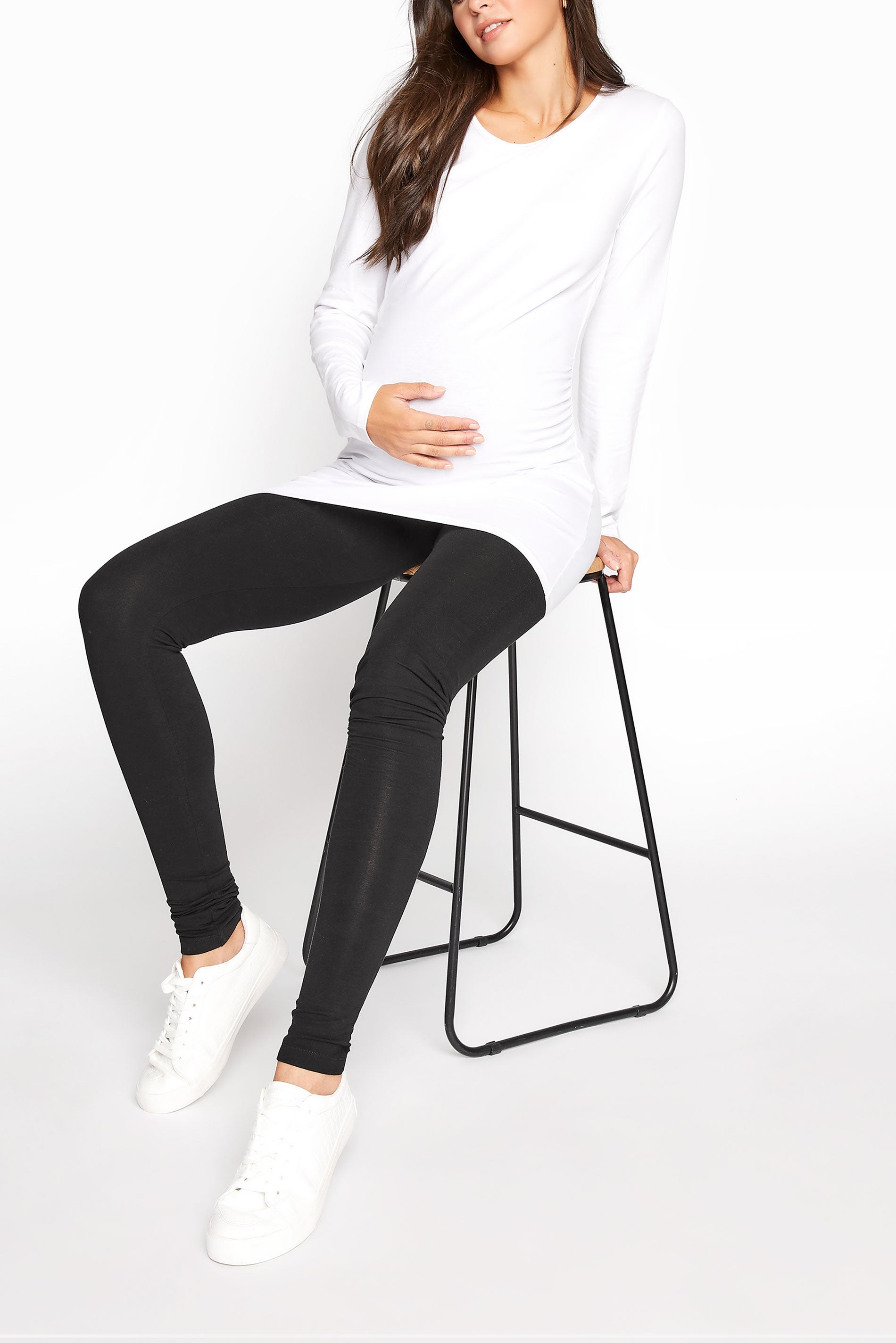 LTS Tall Maternity Black Stretch Cotton Leggings – Search By Inseam