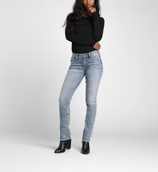 Silver Jeans Suki Mid-Rise Curvy Straight Leg Jeans