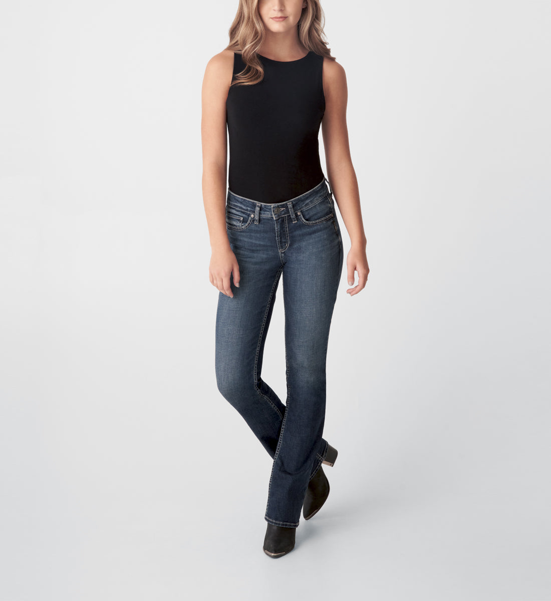 Silver Jeans Suki Mid Rise Slim Bootcut Jeans