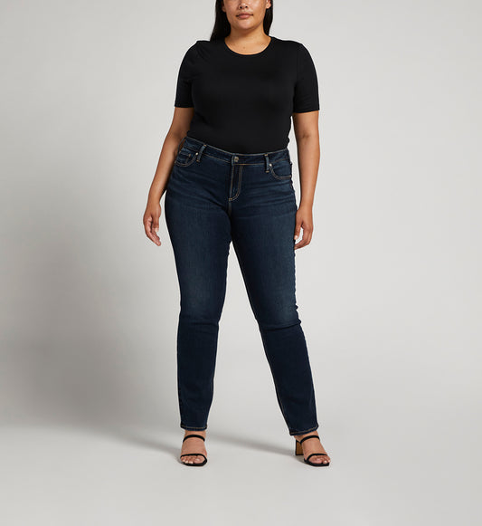 Silver Jeans Elyse Mid Rise Straight Leg Jeans Plus Size