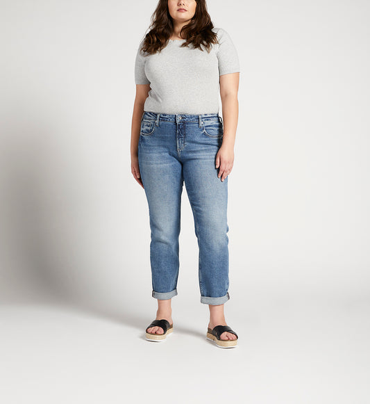 Silver Jeans Beau Mid Rise Slim Leg Jeans Plus Size