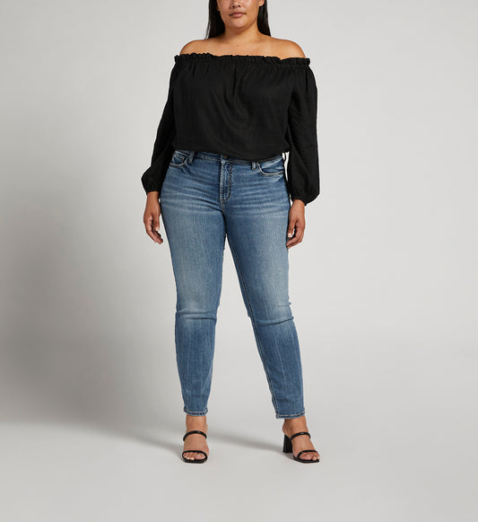 Silver Jeans Suki Mid Rise Straight Leg Jeans Plus Size