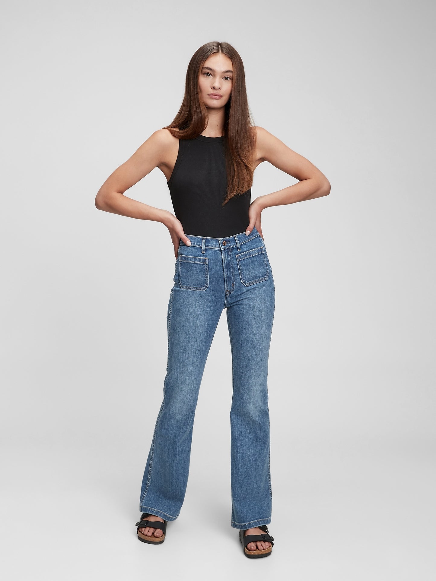 High Rise '70s Flare Jeans with Washwell