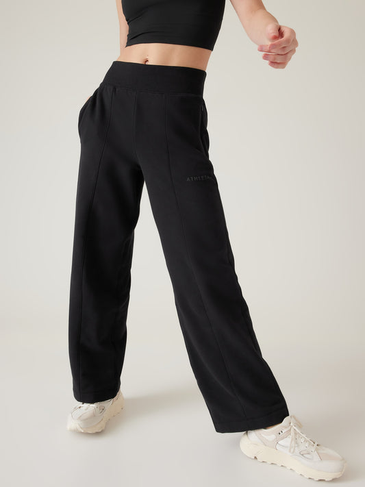 Athleta Retroplush Logo Straight Leg Pant