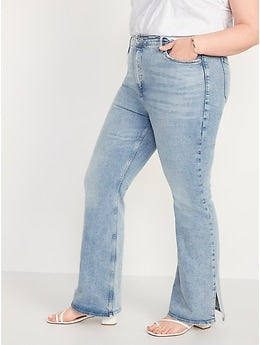 Old Navy Higher High-Waisted Side-Slit Flare Jeans for Women