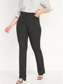 High-Waisted Heathered Pixie Flare Pants