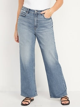 Extra High-Waisted Wide-Leg Jeans for Women