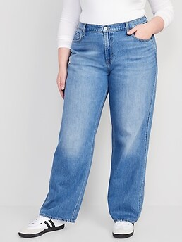 Mid-Rise Baggy Loose Jeans for Women