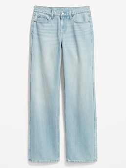 Mid-Rise Baggy Loose Jeans for Women