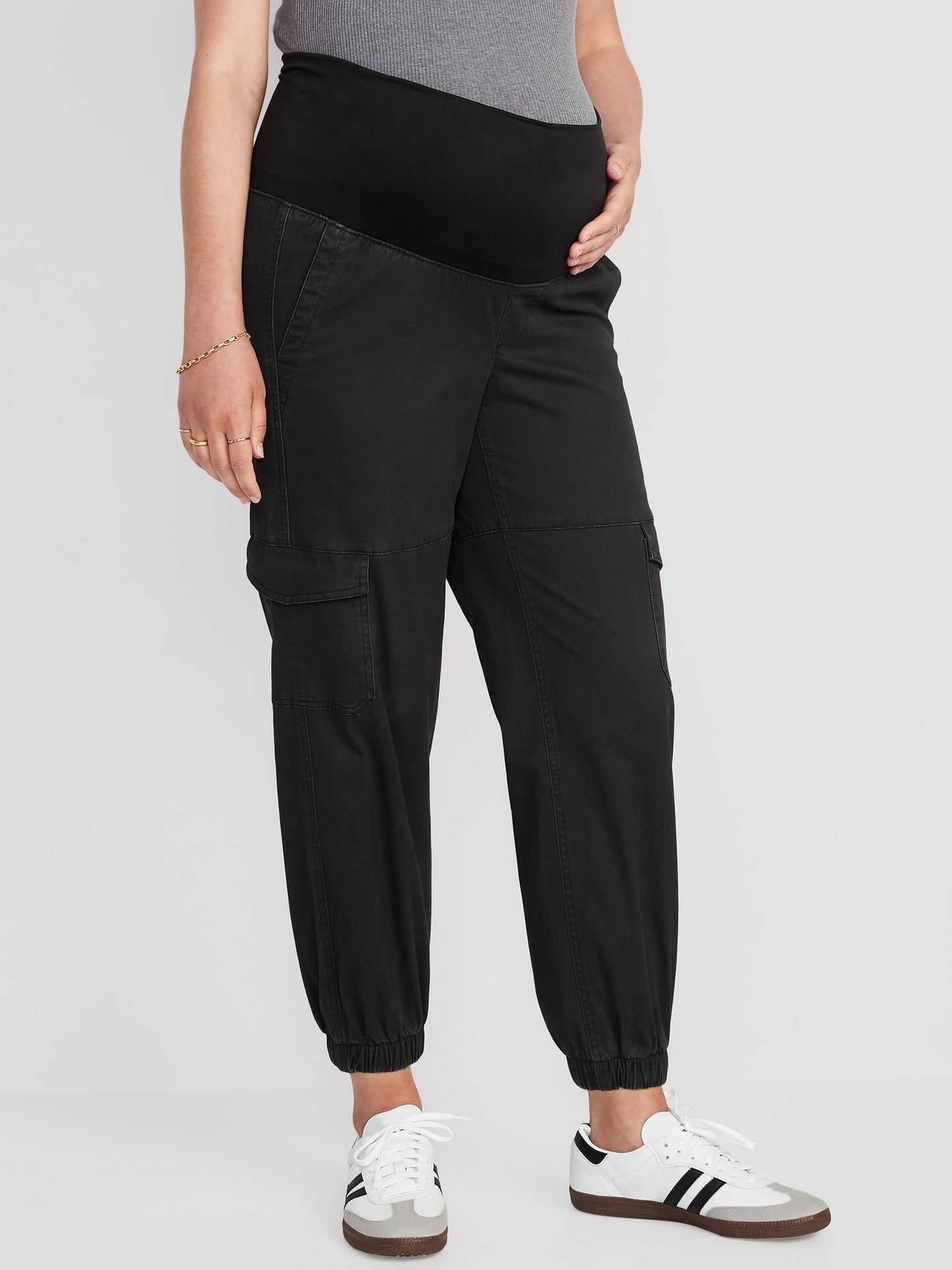 Maternity Foldover-Waist Cargo Pants