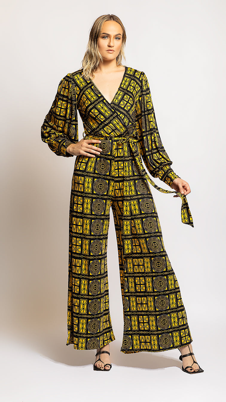 Tall Black/Yellow jumpsuit