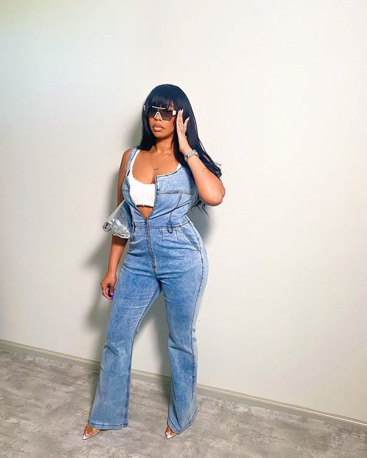 Tall Denim Jumpsuit