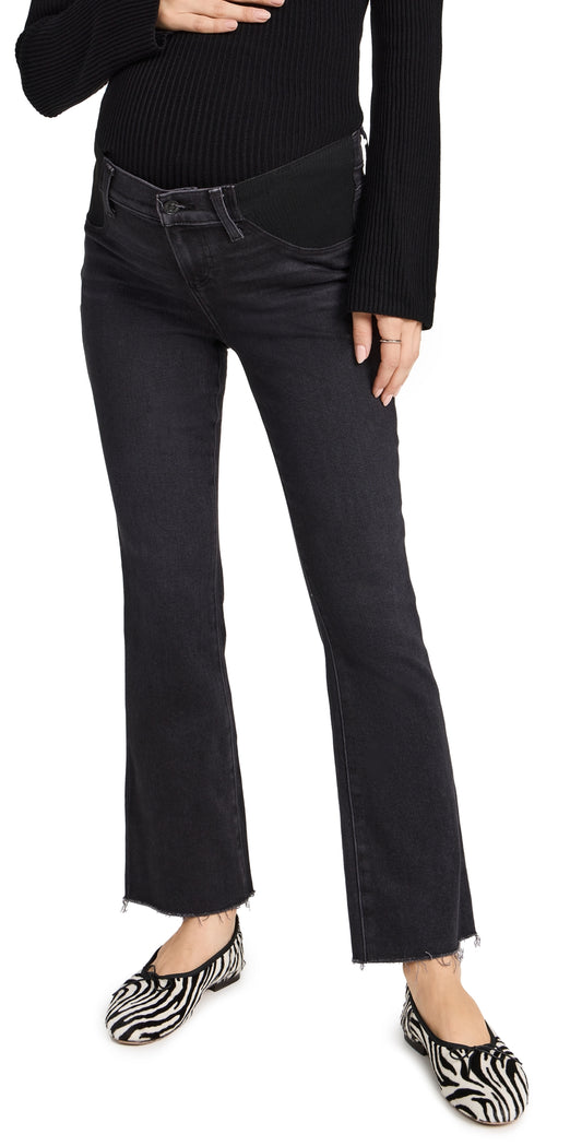 Claudine Maternity Jeans with Raw Hem