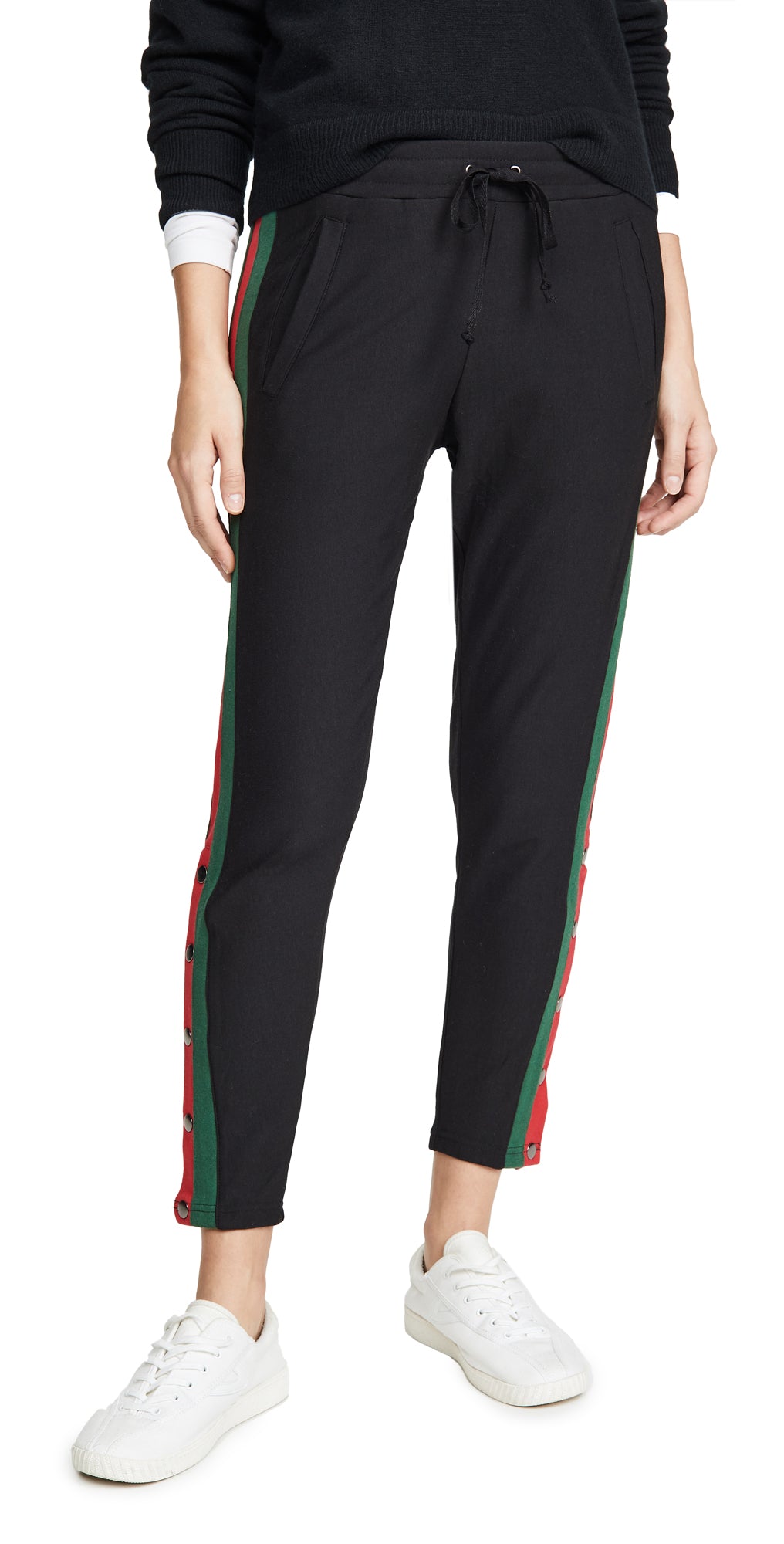 Plush Fleece Lined Tuxedo Track Pants